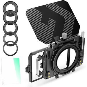K&F Concept Matte Box Kit w/ Black Mist Filter & Adapter Rings 67–95mm DSLR